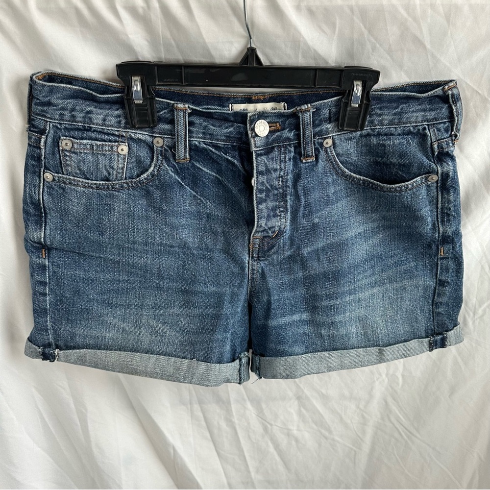 Madewell Cuffed Denim Shorts with Button Fly Size 28 Inseam 3.5"